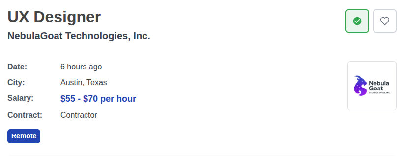 Request Support Icon on Job View Page